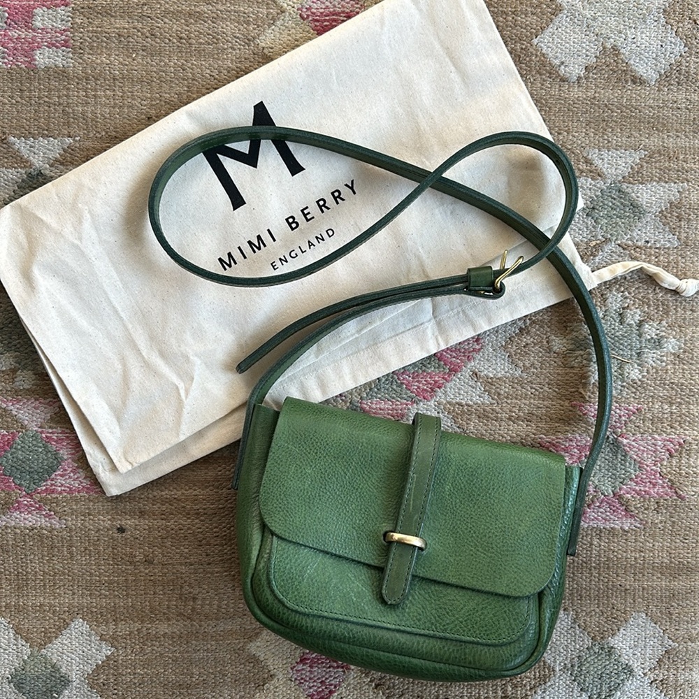 Mimi Berry of London Jay in Pebbled Green Leather
